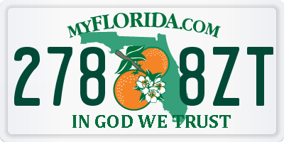FL license plate 2788ZT