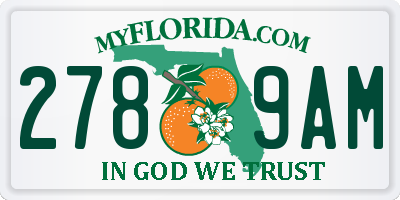 FL license plate 2789AM