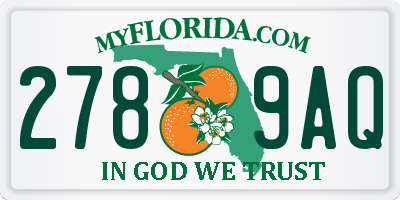 FL license plate 2789AQ