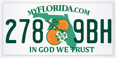 FL license plate 2789BH