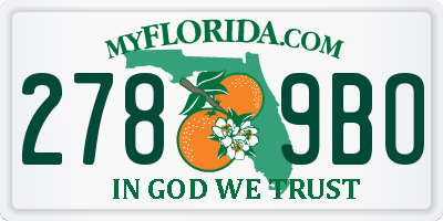 FL license plate 2789BO