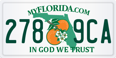 FL license plate 2789CA