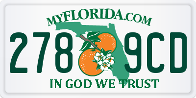 FL license plate 2789CD