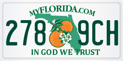 FL license plate 2789CH