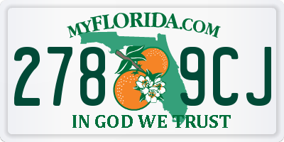 FL license plate 2789CJ