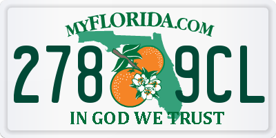 FL license plate 2789CL
