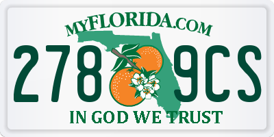 FL license plate 2789CS