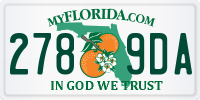 FL license plate 2789DA