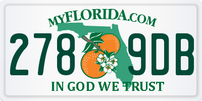 FL license plate 2789DB