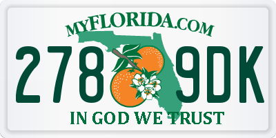 FL license plate 2789DK