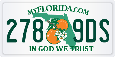 FL license plate 2789DS