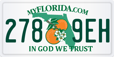 FL license plate 2789EH