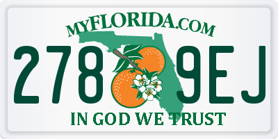 FL license plate 2789EJ