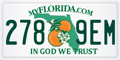 FL license plate 2789EM
