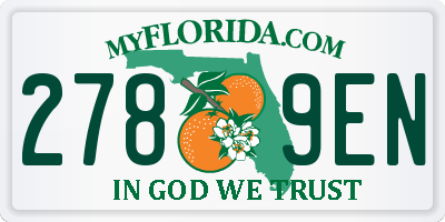 FL license plate 2789EN