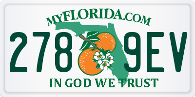 FL license plate 2789EV