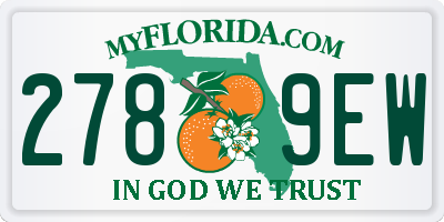 FL license plate 2789EW