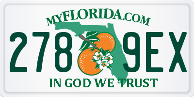 FL license plate 2789EX