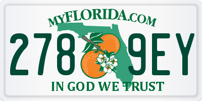 FL license plate 2789EY