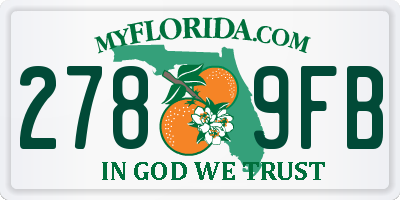 FL license plate 2789FB