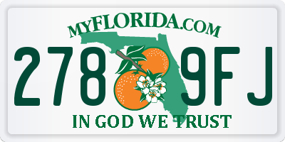 FL license plate 2789FJ