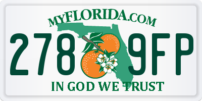 FL license plate 2789FP