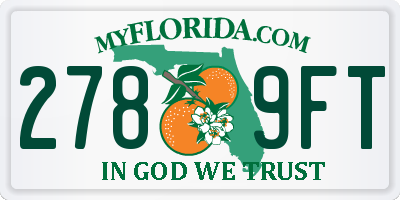 FL license plate 2789FT