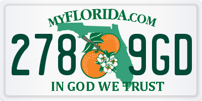 FL license plate 2789GD