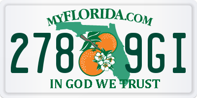 FL license plate 2789GI