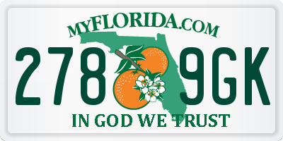 FL license plate 2789GK