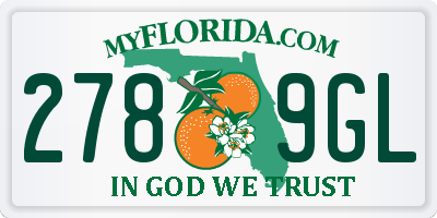 FL license plate 2789GL