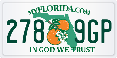 FL license plate 2789GP