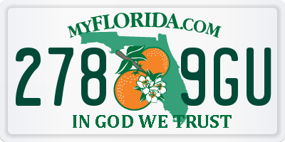 FL license plate 2789GU