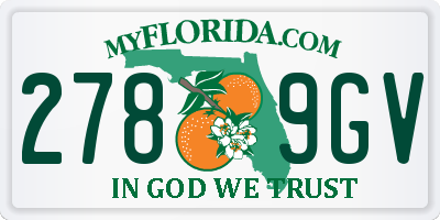 FL license plate 2789GV