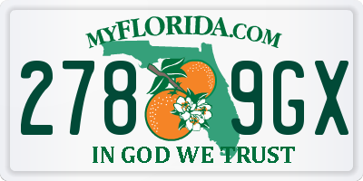 FL license plate 2789GX