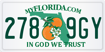 FL license plate 2789GY