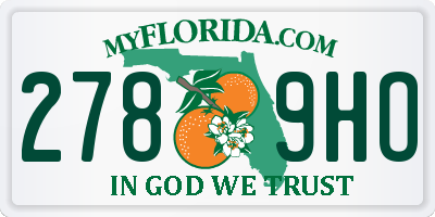FL license plate 2789HO
