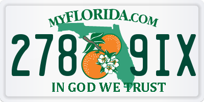 FL license plate 2789IX