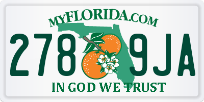 FL license plate 2789JA