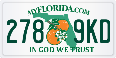 FL license plate 2789KD