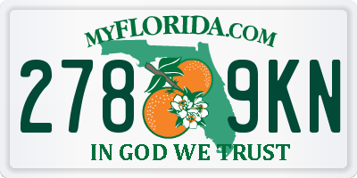 FL license plate 2789KN