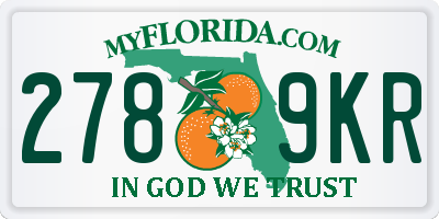 FL license plate 2789KR
