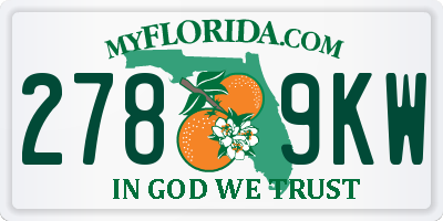 FL license plate 2789KW