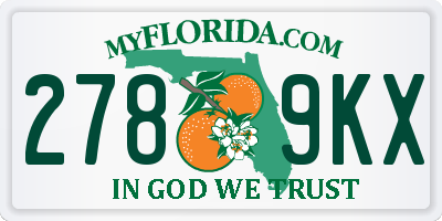 FL license plate 2789KX