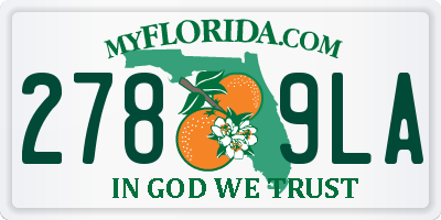 FL license plate 2789LA