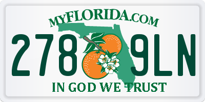 FL license plate 2789LN