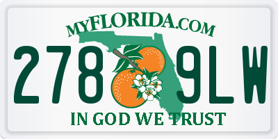 FL license plate 2789LW