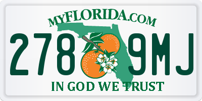 FL license plate 2789MJ