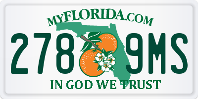 FL license plate 2789MS