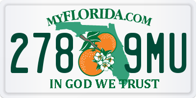 FL license plate 2789MU